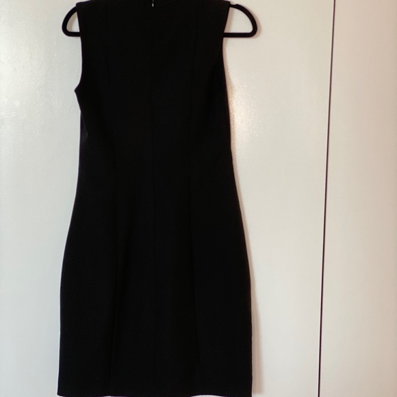 Black Sleeveless Midi Dress with Pearl Detail - Picture 4 of 4